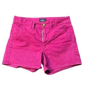 Women’s American Eagle Outfitters Shorts Hi-Rise Shortie Stretch Size 6 Pink